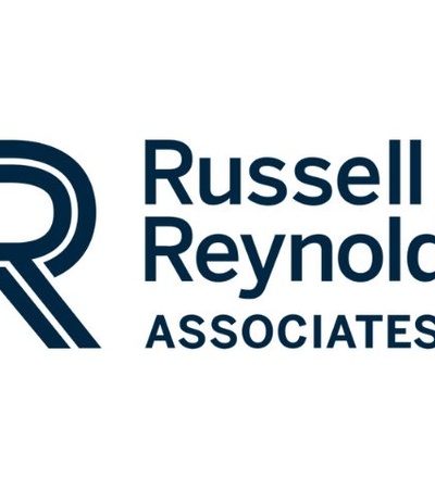 The logo of Russell Reynolds Associates featuring a stylized letter 'R'.
