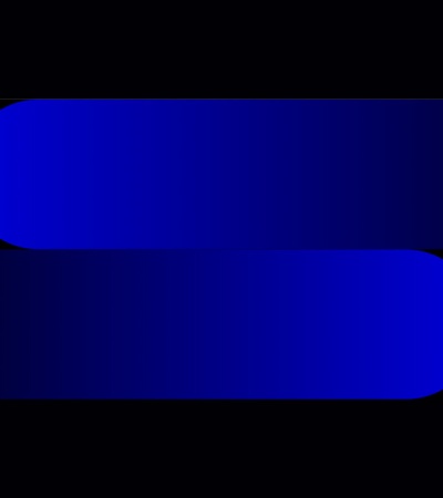 A modern abstract representation featuring blue shapes on a black background.
