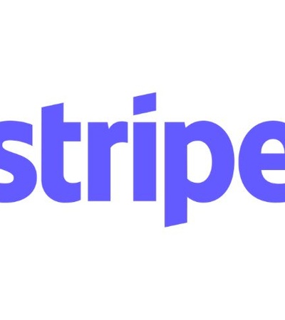 The image features the logo of a payment processing company called Stripe.