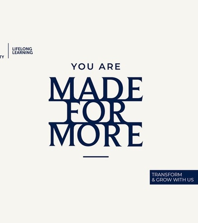 An inspirational message promoting lifelong learning and growth.