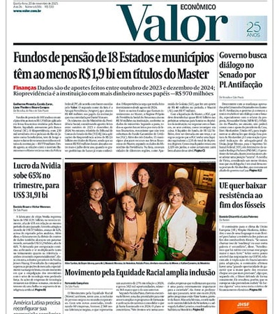 A newspaper front page featuring financial news and articles.
