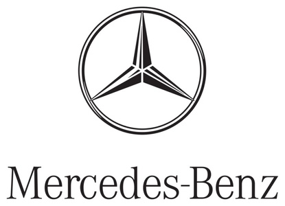 This image features the Mercedes-Benz logo and a list of associated brands.