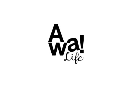 A stylized logo featuring the words 'Awa! Life' in an artistic font.