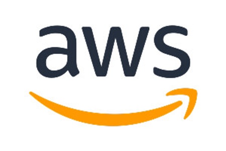 This is the logo of Amazon Web Services (AWS), showcasing the brand name with a stylized smile symbol.