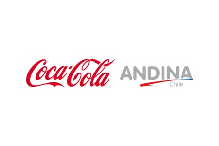 The image features the logos of Coca-Cola and Andina Chile.