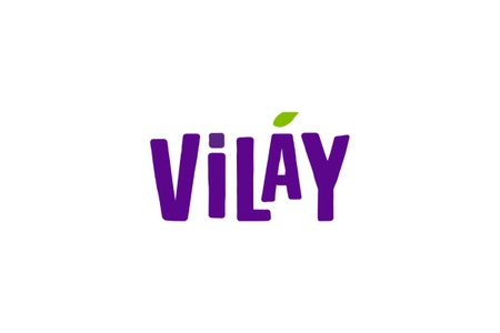 A logo featuring the word 'Viláy' in bold purple letters with a green leaf accent.