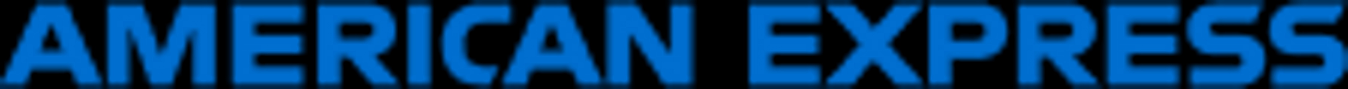 The image features the logo of American Express in bold blue letters.