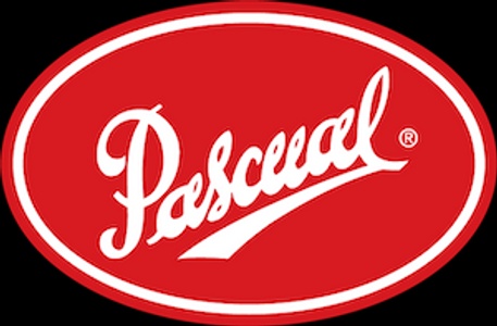 This image features a bold red logo with the word 'Pascual' in white cursive lettering.