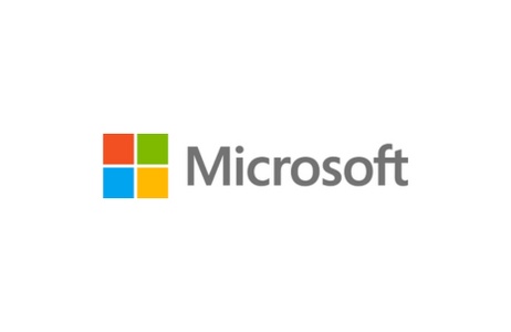 The logo of Microsoft featuring a multicolored window and the company name.