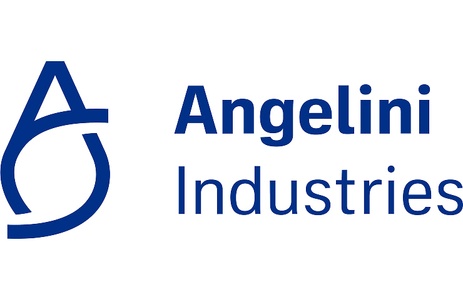 This image features the logo of Angelini Industries, showcasing a stylized letter 'A'.