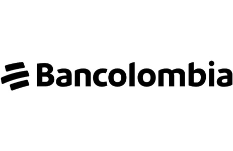 This image features the logo of Bancolombia, a Colombian financial institution.