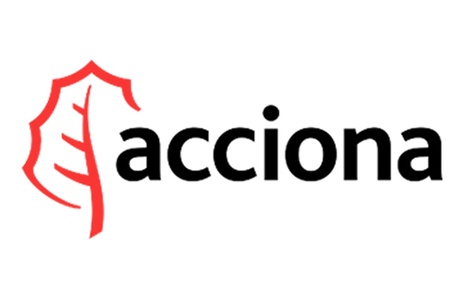 A logo featuring the word 'acciona' alongside a stylized leaf.