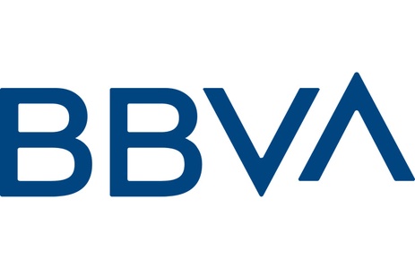 This image features the logo of BBVA, a financial institution.
