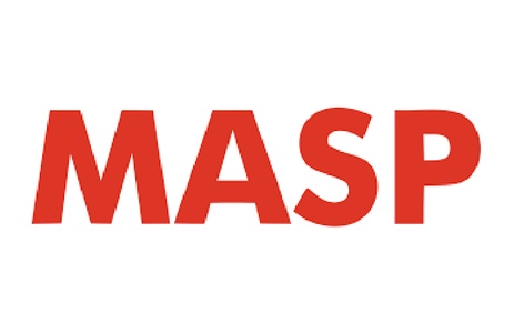 The logo of MASP features bold red letters.