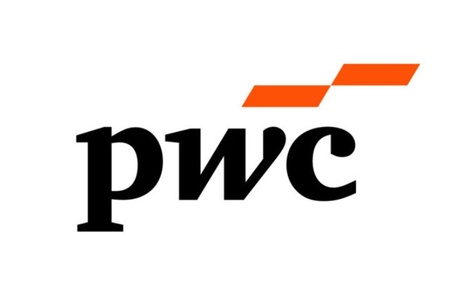 This image features the logo of PwC, a multinational professional services network.