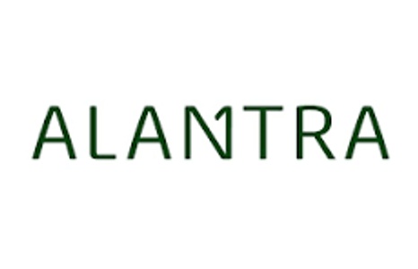 A logo design featuring the word 'ALANTRA' in a modern font.