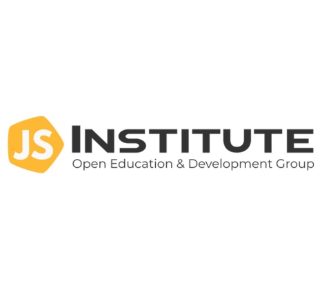 Logo of JS Institute featuring stylized letters 'JS' in yellow next to the full name in gray text.