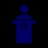 A simple icon of a person standing at a podium.