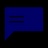A blue speech bubble icon with three white horizontal lines.