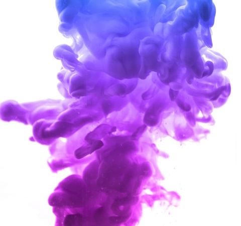 blue and purple smoke