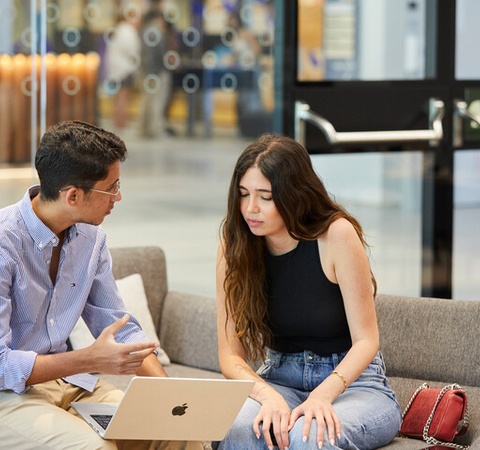 Two IE student looking to  a computer