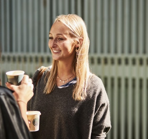 Blonde finance student at IE