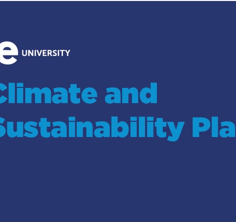 A  graphic for the Climate and Sustainability Plan at IE University.