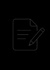 A simple illustration of a document with lines and a pencil.