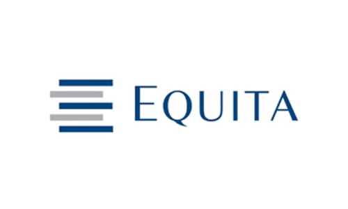 This image features a logo with the word 'EQUITA' and horizontal lines in varying shades.