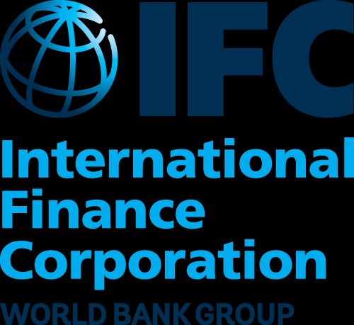 Logo of the International Finance Corporation, a member of the World Bank Group, featuring a stylized globe and text.