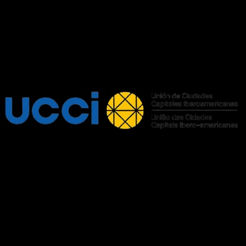 The logo of the Unión de Ciudades Capitales Ibero-Americanas (UCCI).