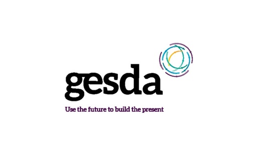 This image features the logo of GESDA, emphasizing a forward-thinking approach.