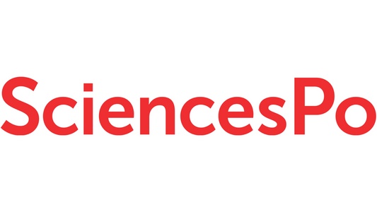 Red logo of Sciences Po on a white background.