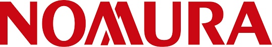 The image displays the logo of Nomura in bold red letters.