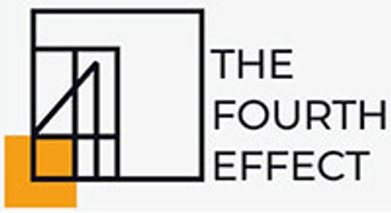 A modern logo featuring geometric shapes and the phrase 'The Fourth Effect'.
