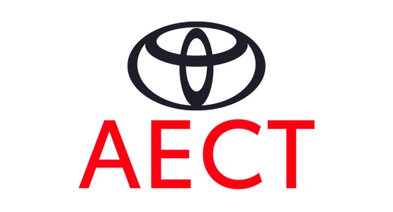 This image features a logo with the text 'AECT' and a circular emblem resembling a car brand.