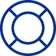 A blue lifebuoy icon on a white background.