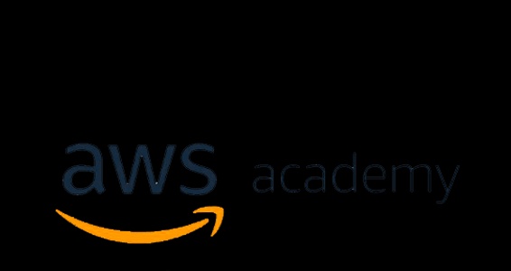 The image shows the logo of AWS Academy with a smile design under the text.