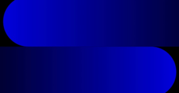 The image features smooth gradients of blue tones on a dark background.