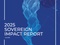 This image features a blue-themed cover page for the 2025 Sovereign Impact Report.
