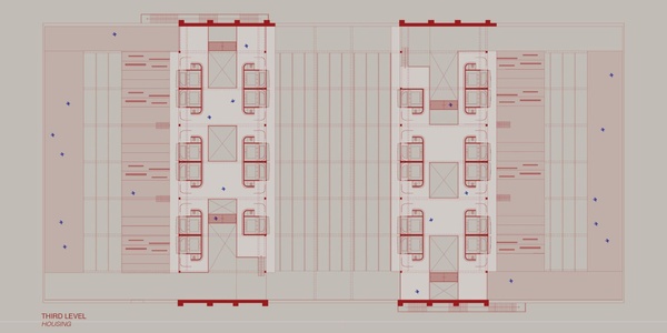 This is an architectural floor plan of a third level layout.
