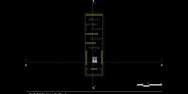 A detailed architectural floor plan of level -1 featuring labeled sections.