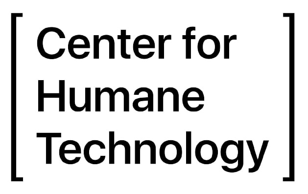 Black text stating 'Center for Humane Technology' inside a rectangular border.