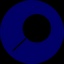 This is a simple graphic of a blue circle with a smaller black circle at its center, representing an eye.