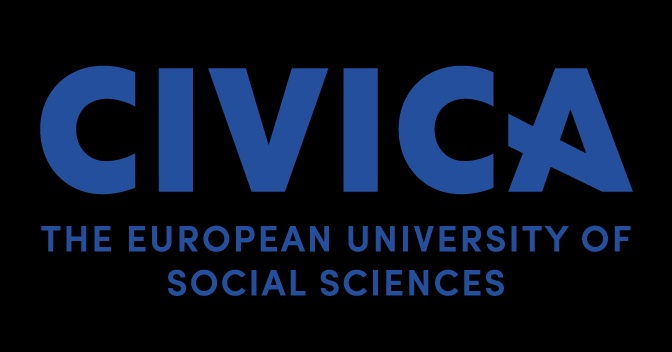 A logo for CIVICA, the European University of Social Sciences.