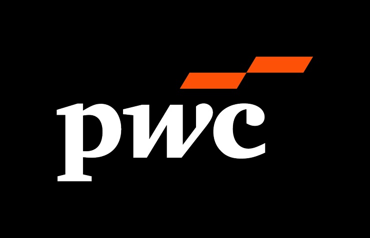 This image features the logo of PwC, a professional services network.