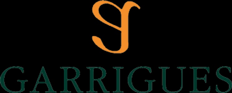 Logo of Garrigues featuring a stylized letter 'G' in orange above the name 'GARRIGUES' in dark green.