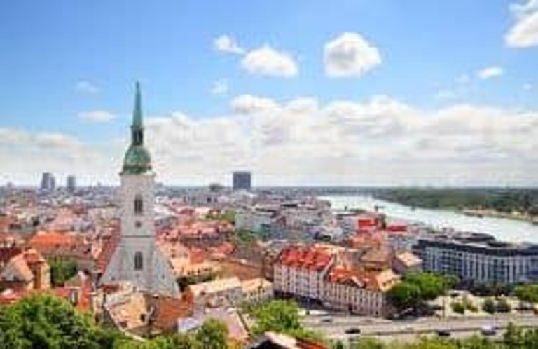 A picture taken from the castle in Bratislava 