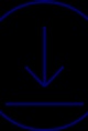 A blue downward arrow symbol inside a circle.