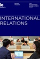 A classroom setting where students are engaged in a discussion about international relations.